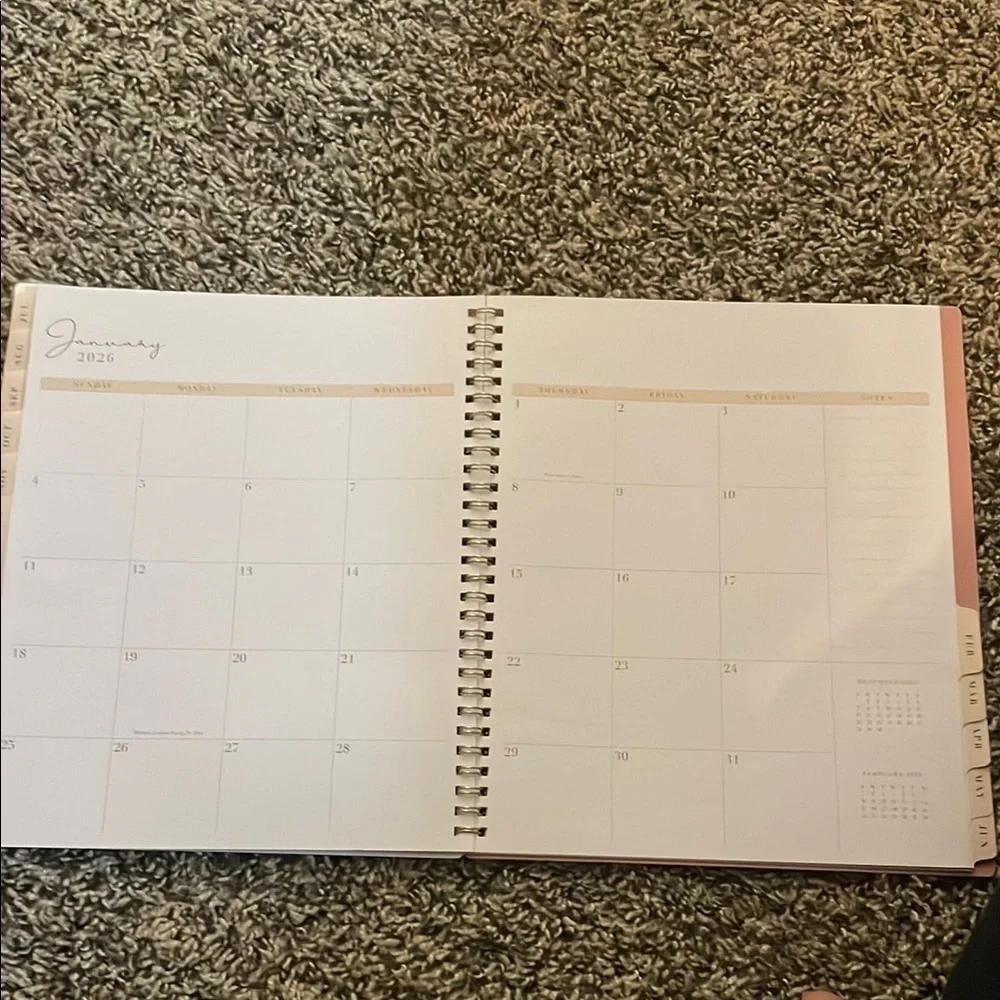 Blue Sky Pink Floral Planner